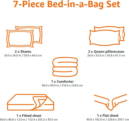 Full/Queen Comforter Set with Sheets