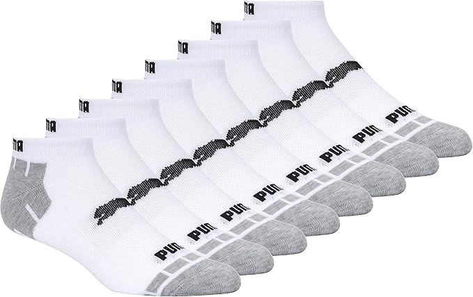 PUMA Men's 8 Pack Low Cut Socks